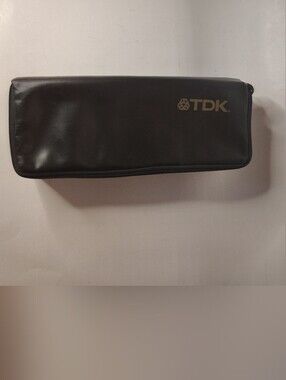 TDK  15 Cassette Faux Leather Carrying Case Black